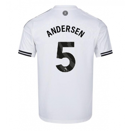 Fulham Joachim Andersen #5 Maglia Gara Casa Repliche 2025-26 Maniche Corte Fulham Joachim Andersen #5 Maglia Gara Casa Repliche 2025-26 Maniche Corte